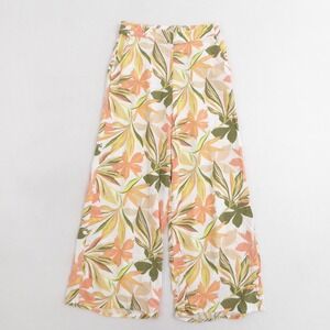 Roxy Midnight Avenue Wide Leg Pants Women's Floral Print Viscose Small